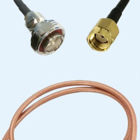 7/16 DIN Male to RP SMA Male RG400 RF Cable Assembly