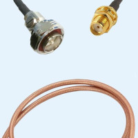 7/16 DIN Male to SMA Bulkhead Female RG400 RF Cable Assembly