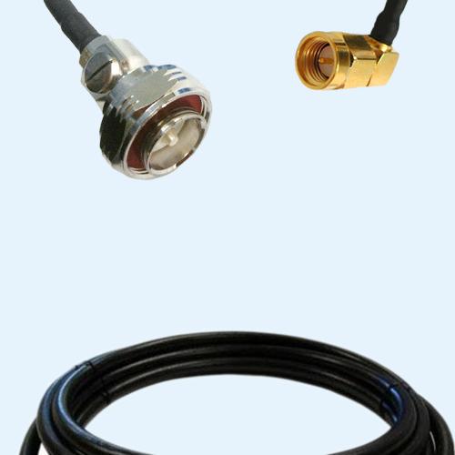 7/16 DIN Male to SMA Male Right Angle LMR240 RF Cable Assembly