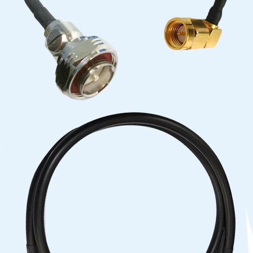 7/16 DIN Male to SMA Male Right Angle RG223 RF Cable Assembly