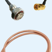 7/16 DIN Male to SMA Male Right Angle RG400 RF Cable Assembly