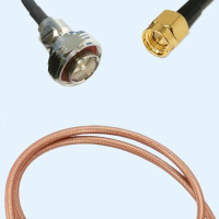 7/16 DIN Male to SMA Male RG142 RF Cable Assembly