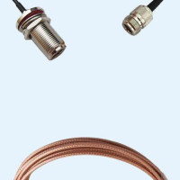 N Bulkhead Female to N Female RG316D RF Cable Assembly