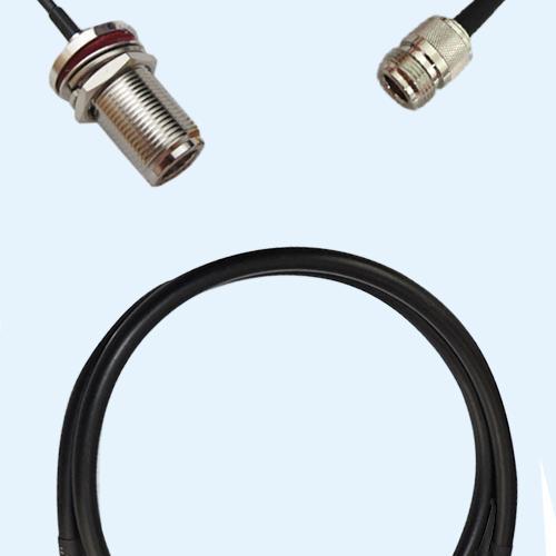 N Bulkhead Female to N Female RG58 RF Cable Assembly