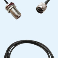 N Bulkhead Female to N Male LMR100 RF Cable Assembly