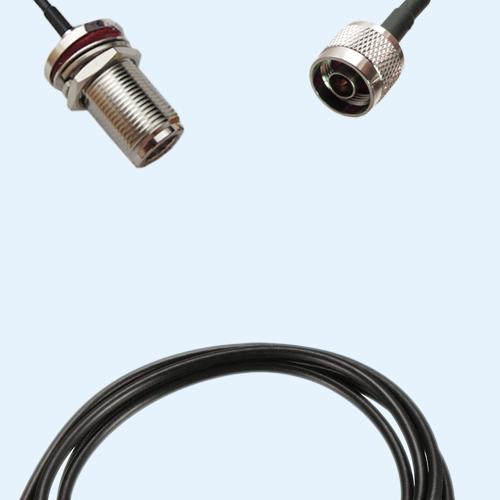 N Bulkhead Female to N Male RG174 RF Cable Assembly