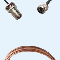 N Bulkhead Female to N Male RG316D RF Cable Assembly