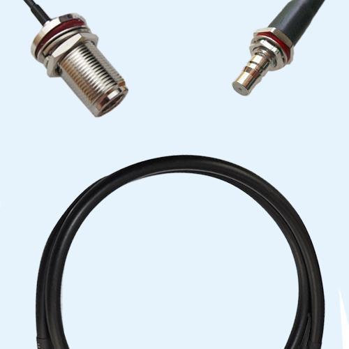 N Bulkhead Female to QMA Bulkhead Female LMR195 RF Cable Assembly