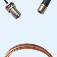 N Bulkhead Female to QMA Male RG316D RF Cable Assembly