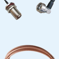 N Bulkhead Female to QN Male Right Angle RG316D RF Cable Assembly