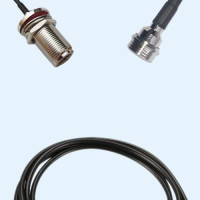 N Bulkhead Female to QN Male LMR100 RF Cable Assembly