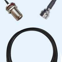 N Bulkhead Female to QN Male LMR195 RF Cable Assembly