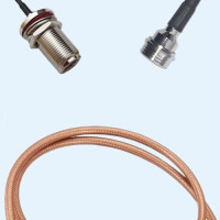 N Bulkhead Female to QN Male RG142 RF Cable Assembly