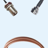 N Bulkhead Female to QN Male RG316D RF Cable Assembly