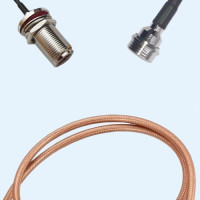 N Bulkhead Female to QN Male RG400 RF Cable Assembly