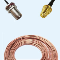 N Bulkhead Female to RP SMA Bulkhead Female RG316 RF Cable Assembly