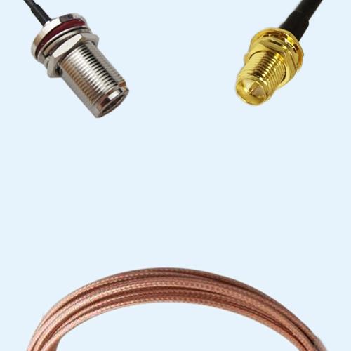 N Bulkhead Female to RP SMA Bulkhead Female RG316D RF Cable Assembly