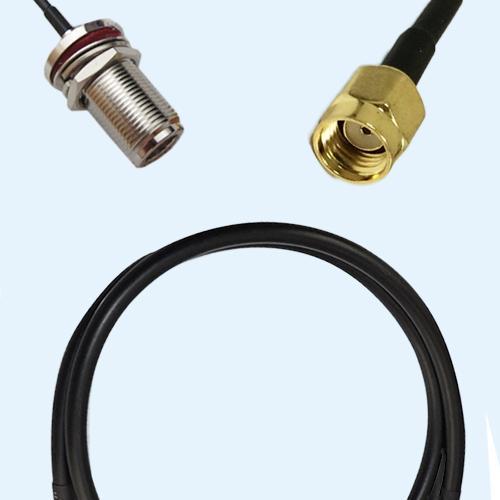 N Bulkhead Female to RP SMA Male LMR200 RF Cable Assembly
