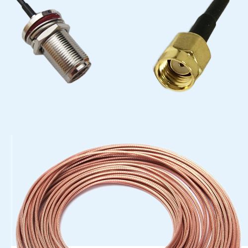 N Bulkhead Female to RP SMA Male RG316 RF Cable Assembly