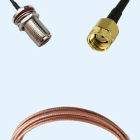 N Bulkhead Female to RP SMA Male RG316D RF Cable Assembly