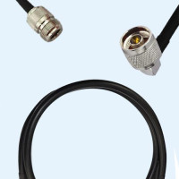N Female to N Male Right Angle LMR200 RF Cable Assembly