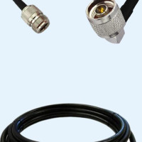 N Female to N Male Right Angle LMR400 RF Cable Assembly