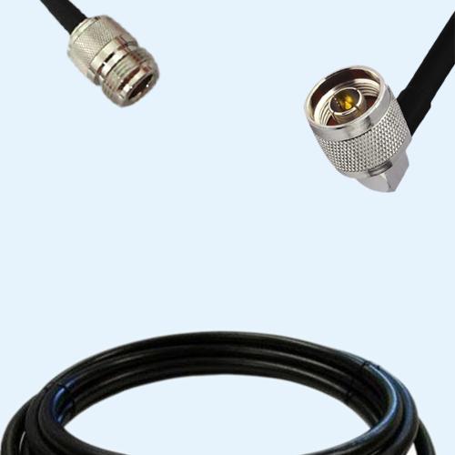 N Female to N Male Right Angle LMR400 RF Cable Assembly