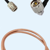 N Female to N Male Right Angle RG142 RF Cable Assembly