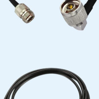N Female to N Male Right Angle RG174 RF Cable Assembly