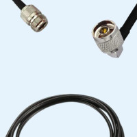 N Female to N Male Right Angle RG174 RF Cable Assembly