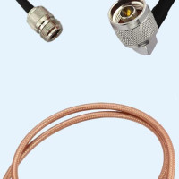 N Female to N Male Right Angle RG400 RF Cable Assembly