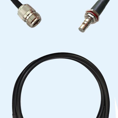 N Female to QMA Bulkhead Female LMR195 RF Cable Assembly