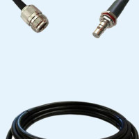 N Female to QMA Bulkhead Female LMR240 RF Cable Assembly