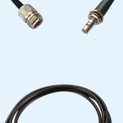 N Female to QMA Bulkhead Female RG174 RF Cable Assembly