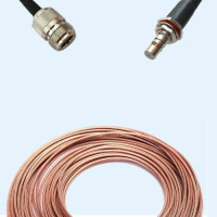 N Female to QMA Bulkhead Female RG188 RF Cable Assembly