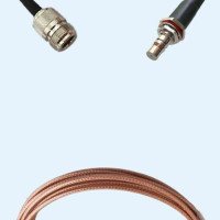 N Female to QMA Bulkhead Female RG316D RF Cable Assembly