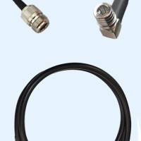 N Female to QMA Male Right Angle LMR195 RF Cable Assembly