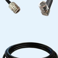 N Female to QMA Male Right Angle LMR240 RF Cable Assembly