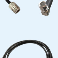 N Female to QMA Male Right Angle RG174 RF Cable Assembly
