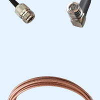 N Female to QMA Male Right Angle RG316D RF Cable Assembly