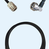 N Female to QN Male Right Angle LMR200 RF Cable Assembly