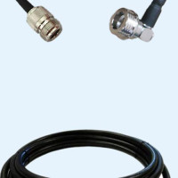 N Female to QN Male Right Angle LMR400 RF Cable Assembly