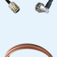 N Female to QN Male Right Angle RG316D RF Cable Assembly