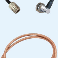 N Female to QN Male Right Angle RG400 RF Cable Assembly