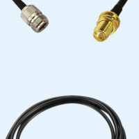 N Female to RP SMA Bulkhead Female RG174 RF Cable Assembly