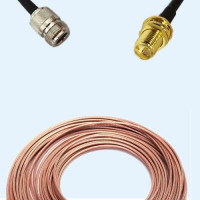 N Female to RP SMA Bulkhead Female RG188 RF Cable Assembly
