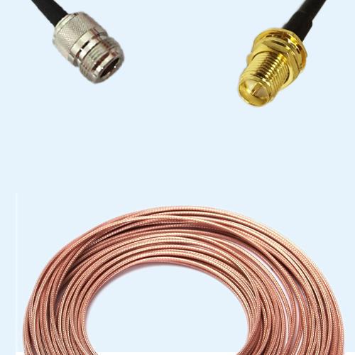 N Female to RP SMA Bulkhead Female RG316 RF Cable Assembly