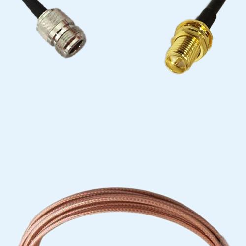 N Female to RP SMA Bulkhead Female RG316D RF Cable Assembly