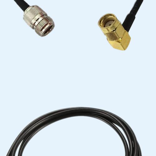 N Female to RP SMA Male Right Angle RG174 RF Cable Assembly