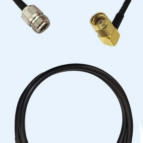 N Female to RP SMA Male Right Angle RG223 RF Cable Assembly